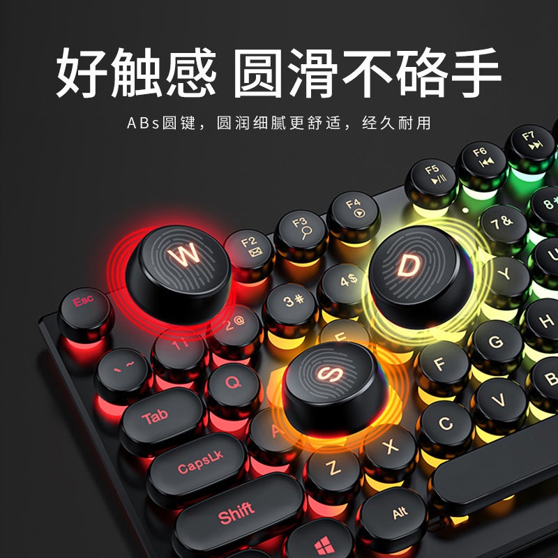 لوحة مفاتيح ميكانيكية سلكية RGB بلمسة بونك للألعاب ومكتب الكمبيوتر - Image 4